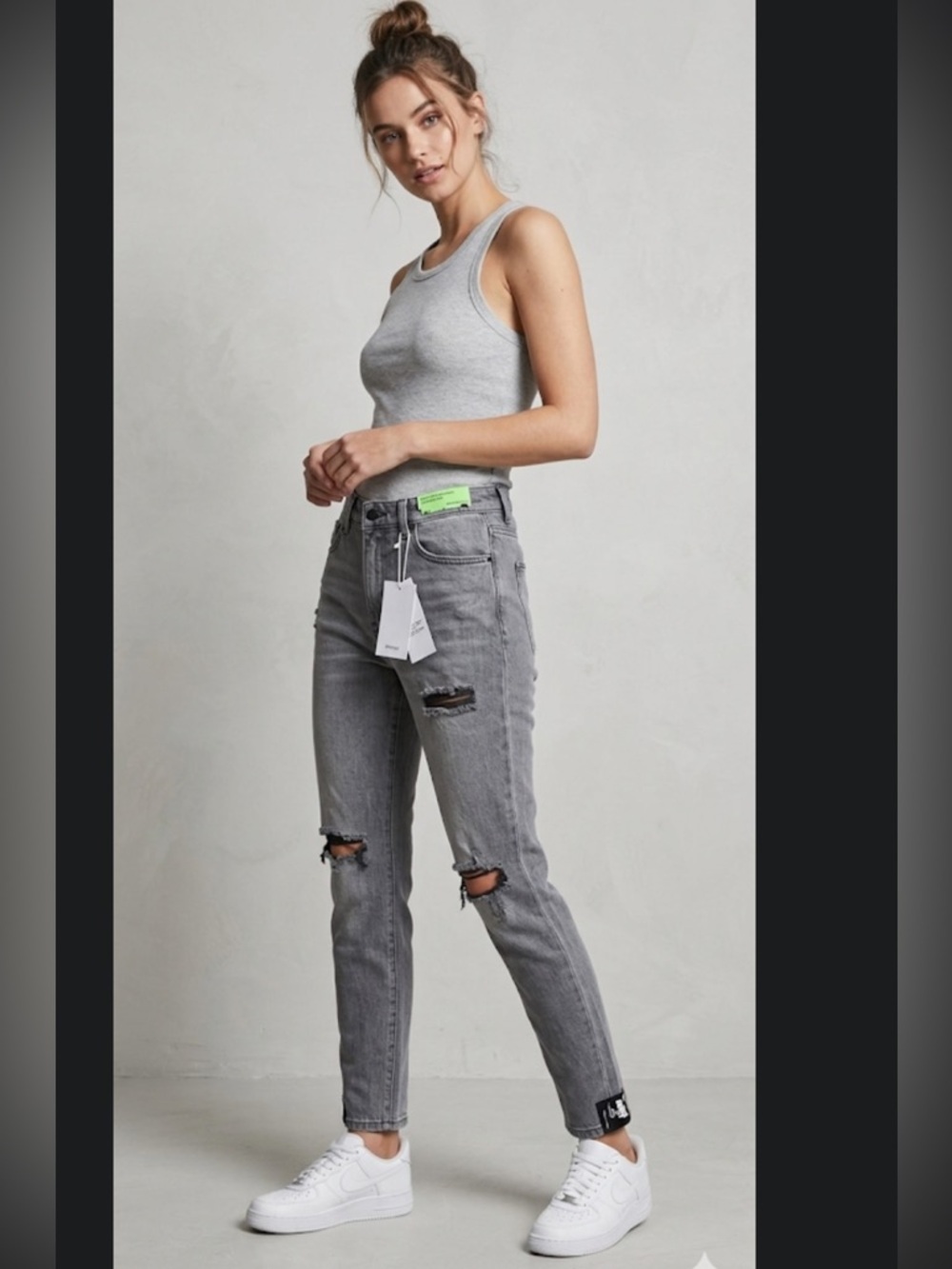 🌟RARE NWT Sandrine Rose Free People Gray/Black Jeans